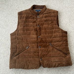 Polo Ralph Lauren quilted goat suede men’s vest